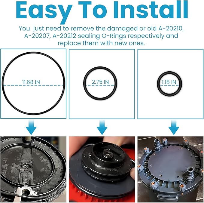 ETZ O-Ring Seal Kit for Fx5/Fx6 Aquarium Cartridge Filter, Fit for Fluval A-20207, A-20210, A-20212 Aquarium Filter Seal Ring Replacement