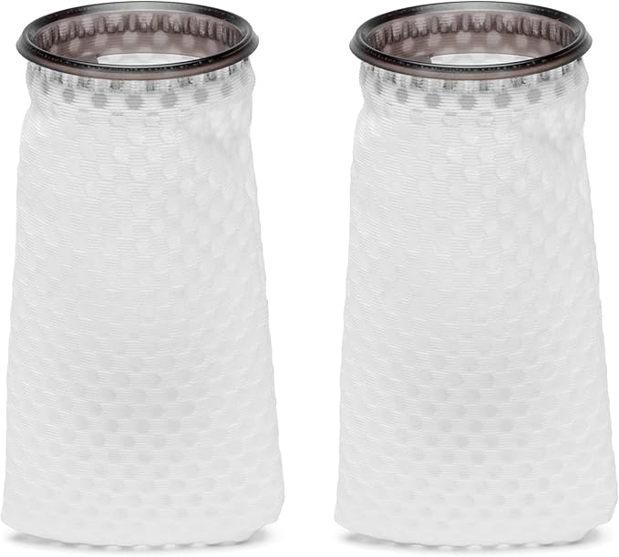 Ultum Nature Systems Filter Sock Replacement - 200 Micron 3D Honeycomb Mesh AIO Aquarium Socks for Reef/Marine/Saltwater/Freshwater Fish Tanks, Aquatic Water Filtration - Honeycomb, 3.14x7.67” (2 Pc)