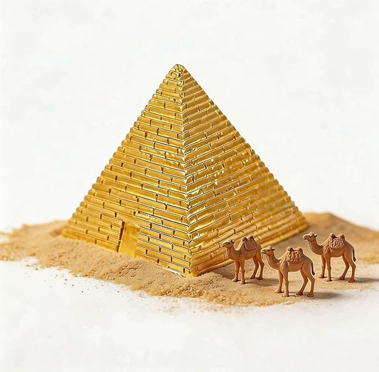 Mini Egyptian Pyramid Statue, Resin Pyramid Model Egypt Souvenirs Figurine Sculpture for Aquarium Terrarium Zen Sand Table Decor