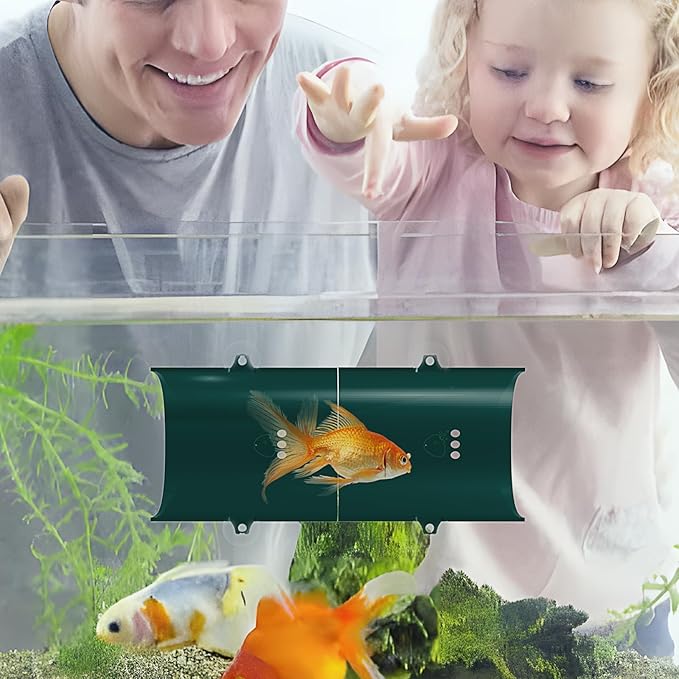 Aquarium Decorations Fish Tank Accessories for Shrimp Cichlid Hiding Breeding, Small Fish Bowl Hide Decoration, Acrylic Tube Tunnel for Betta Fish Tank Decorations, Aquarium Hideout with Suction Cups