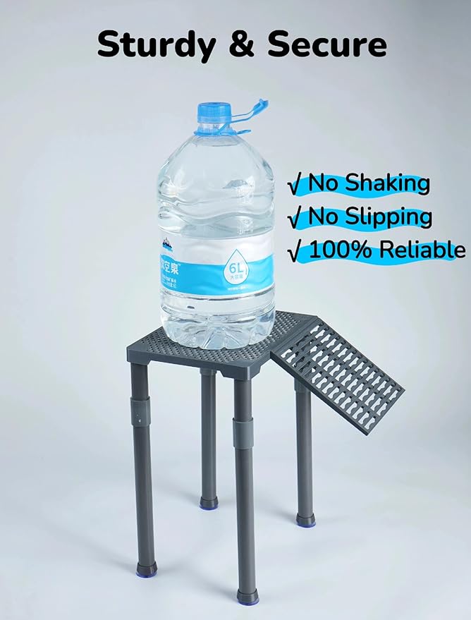 SolidForm Turtle Basking Platform with Ramp, Built-in Food Tray, Zero Zip-Tied, Non-Slip Ramp, 2 Adjustable Height Turtles Dock, for 25–75 Gallon Aquariums(11-in Width) Turtle Tank Accessories