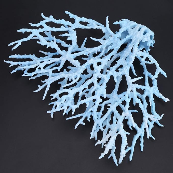 Aquarium Coral Plastic Vivid Artificial Coral Plant Ornament for Aquarium Underwater Fish Tank Pink (Large Size (37.4 X 18.9 X 6.7in))