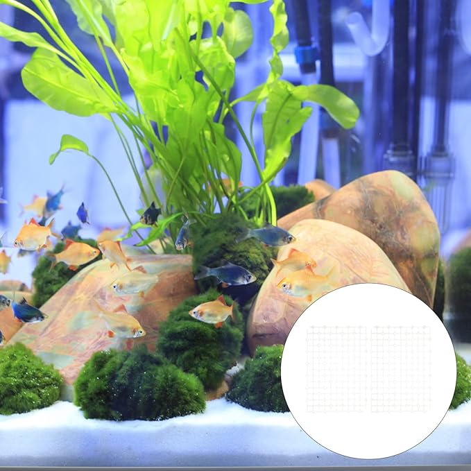 Mipcase Newborn Photography Props 2pcs Aquarium Fish Tank Divider Trays Plastic Egg Crate Tray Grid Bottom Board Fish Separator 26x17.5x0.5CM Transparent Small Fish Tank
