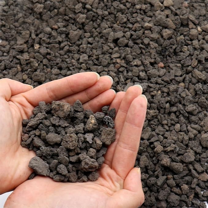 Volcanic Rock for Plants. Black Lava Rock. 1/5 Inch - 2 lbs for Potting Soil, Succulents, Pots, Plants, Indoor, Crafting, Vase Fillers (Mini (0.2 Inch), Horticultural - Black Lava, 2)