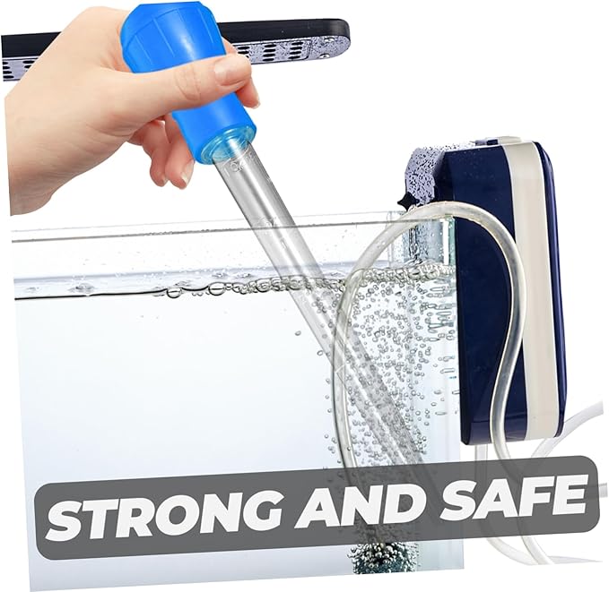 2Pcs Aquarium Gravel Vacuum Pump Handheld Fish Tank Cleaner with Extension Tubes for Easy Water Removal Material Strong Suction Convenient Operation