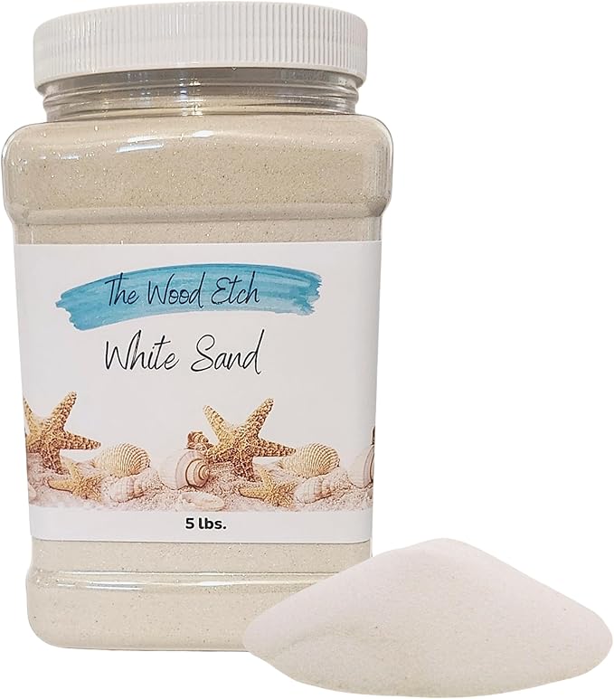 5 lb Natural White Sand for Sandbox, Sand Art, Home Decor, Sensory Bin, Aquarium & More, Odorless, Non-Toxic, Safe for Kids & Pets, Versatile, and Clump-Free for Easy Handling