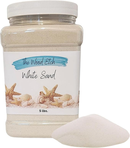 5 lb Natural White Sand for Sandbox, Sand Art, Home Decor, Sensory Bin, Aquarium & More, Odorless, Non-Toxic, Safe for Kids & Pets, Versatile, and Clump-Free for Easy Handling
