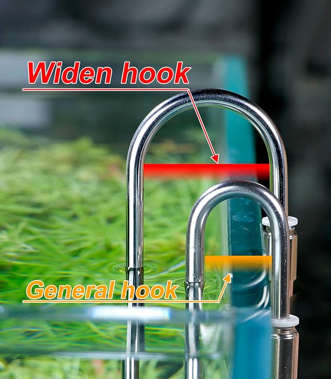Aquarium Stainless Steel CO2 Diffuser Widen Hook, DCW300-40