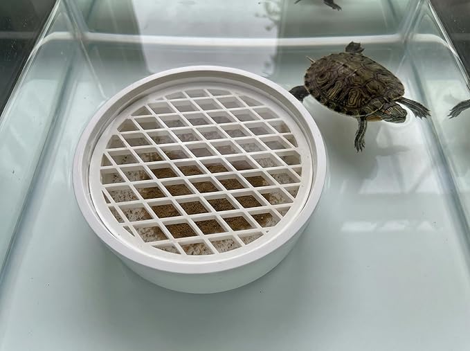 Turtle Poop Collector & Feces Catcher - Passive Underwater Waste Trap for Aquarium - Easy-Clean Reptile Tank Filter for Turtles - No Electricity Needed, Silent Operation (Large)