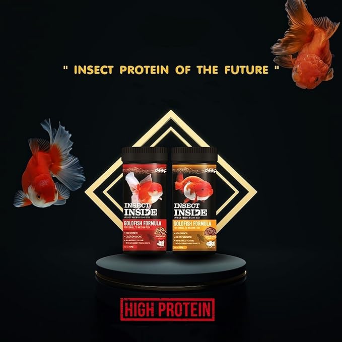 A.D.P. Deep Growth Fast & Jelly Enhancer 100 g. Goldfish Food Mini Sinking Pellet 1.5 mm, High Protein 45% Build Big Body & Color Enhancing Aquarium Baby Newborn Fry Tropical Fish Food