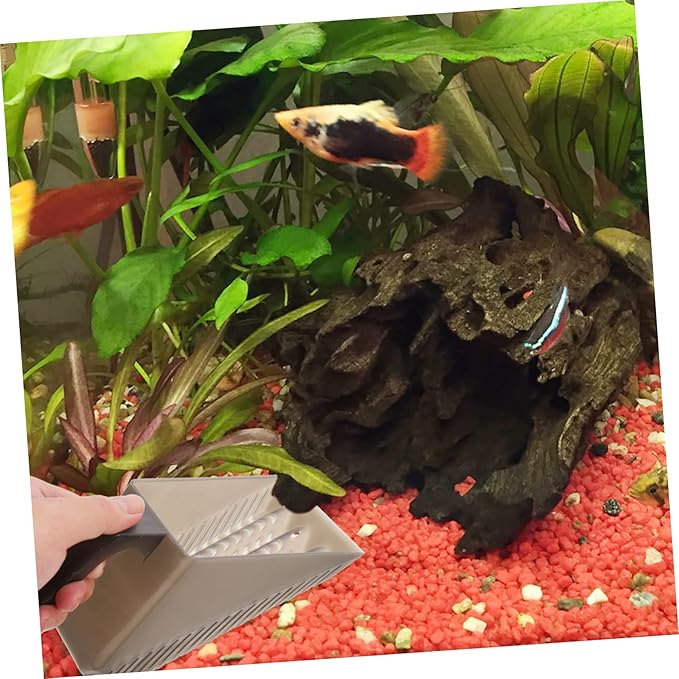 Sosoport Multi-Function Fish Tank Sand Shovel Plastic Aquarium Cleaning Tool for Sediment Removal for Household Use Wear-Resistant Design