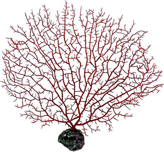 Lily Brown Artificial Coral Branch Faux Coral Aquariums Ornament Fish Tanks Landscape Sea Fan Coral Decorations Artificial Coral Branch