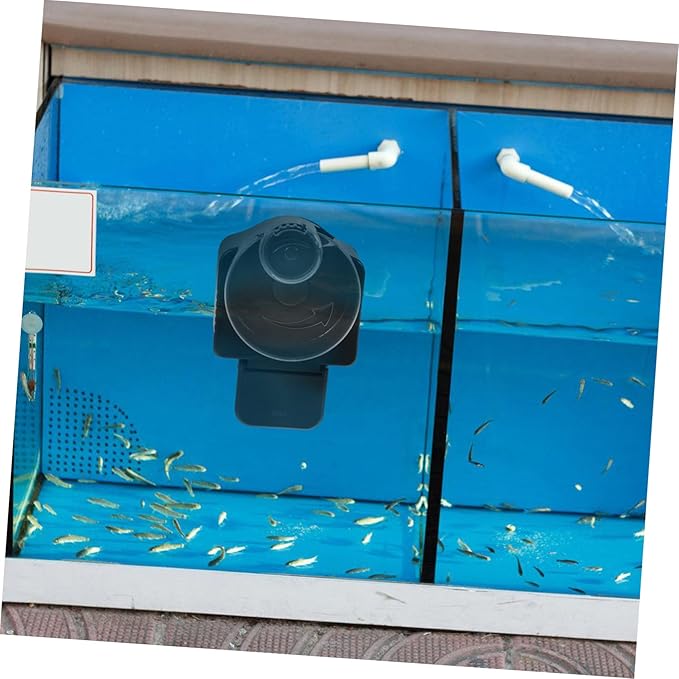 STOBAZA Programmable Aquarium Fish Feeder Large-Volume Fish Tank Feeding Tool Timer for Aquarium Supplies Battery Not Included and Aquatic Pets