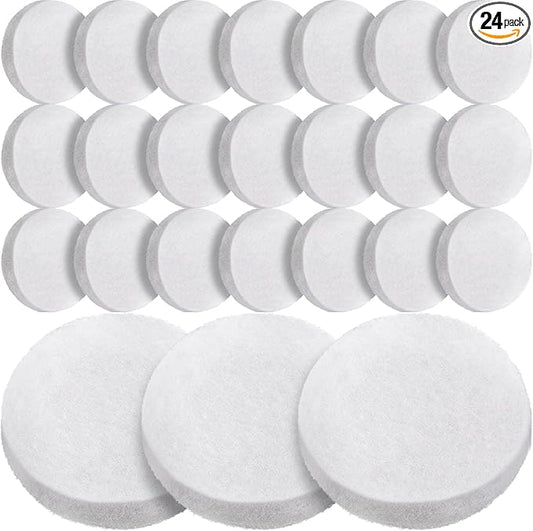 Tranqun 24 Pcs Fine Filter Water Polishing Pad Compatible with Fluval Fx4, Fx5, Fx6 7 x 7 x 1.38 Inches White Filter Media Canister Aquarium Water Polishing Pads