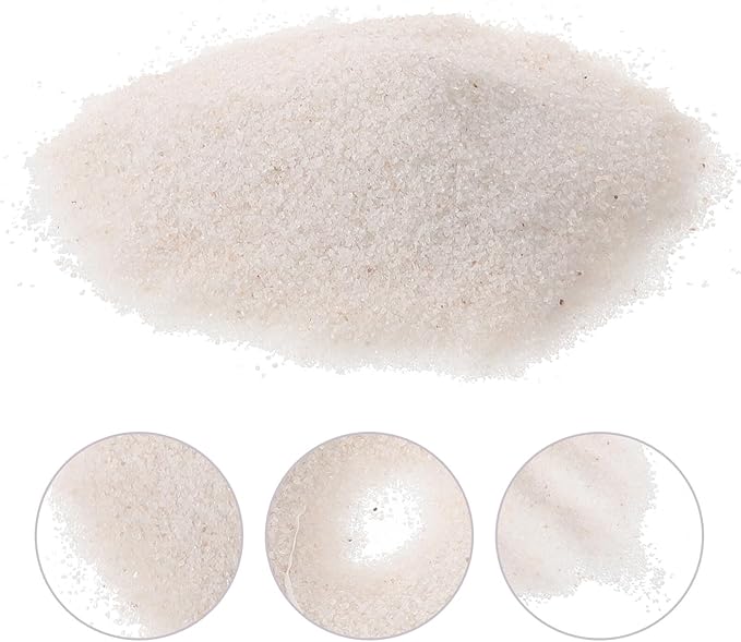 Uonlytech Decorative Aquarium Gravel Stones, White Sand Substrate 500g X2 Bags, Multi-Function Fish Tank Gravel for Freshwater Plants and Vase Fillers, Garden and Aquatic Pet Landscaping