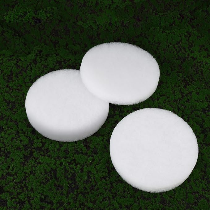 Tinoaly 20pcs Water Filter Polishing Pads for Fluval Fx4 Fx5 Fx6, 7.09x0.87in Fiber Fine Aquarium Water Pad Canister Filter Media Practical Replacement Parts and Accessories(White)