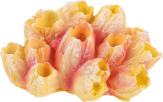 Aquarium Coral Reef Decoration Artificial Resin Coral for Tank Lightweight and Compact for Aquatic Environments and Home Decor Anemone Style