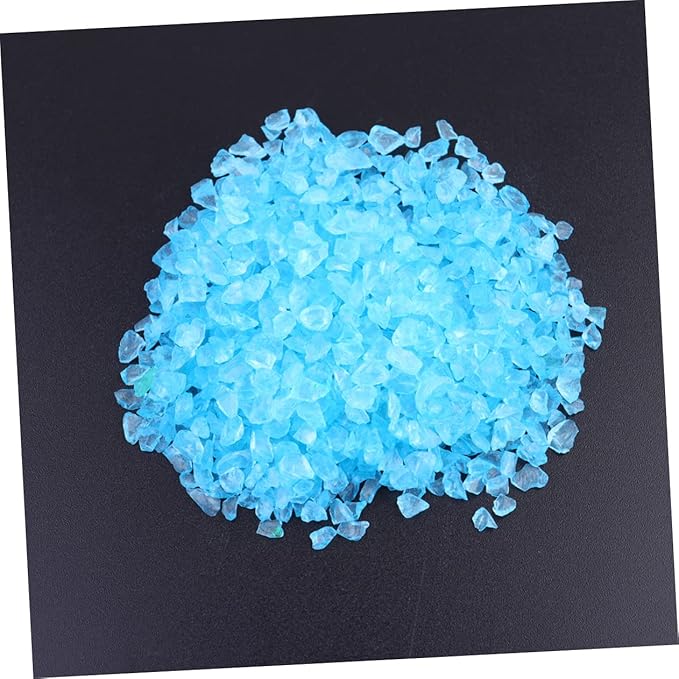 GARVALON 2pcs Colored Glass Sand for Landscapes and Aquariums Decorative Sand for Fish Tanks and Craft Projects