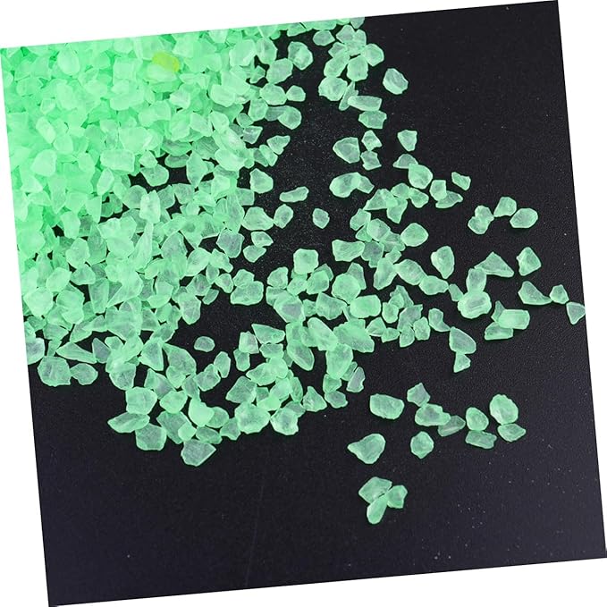 Ciieeo 2pcs Glass Decorative Sand for Micro Landscape and Aquariums Green Sand for Fish Tanks Flowerpots and Glassware Decor