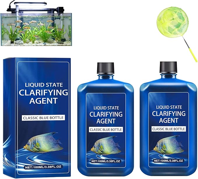 2026 New Fast-Acting Aquarium Water Clarifier,Powerful Freshwater Aquarium Water Purification Clarifier for Freshwater Aquariums & Fish Ponds,Clears Cloudy Water & Maintains Clear Results (2pcs)