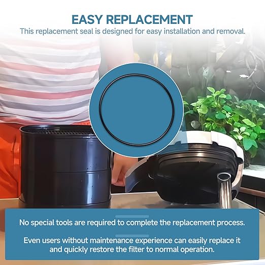 Rubber O-Ring Gasket Replacement Compatible with SunSun HW303A, HW303B Filter Cartridges Seal Gasket Accessories