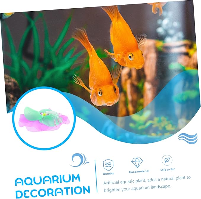MERRYHAPY Artificial Aquatic Plant Coral Adornment for Fish Tanks Dark Silicone Decoration Lightweight Fish Tank Accessories Ocean-Inspired Aquarium Decor Safe for