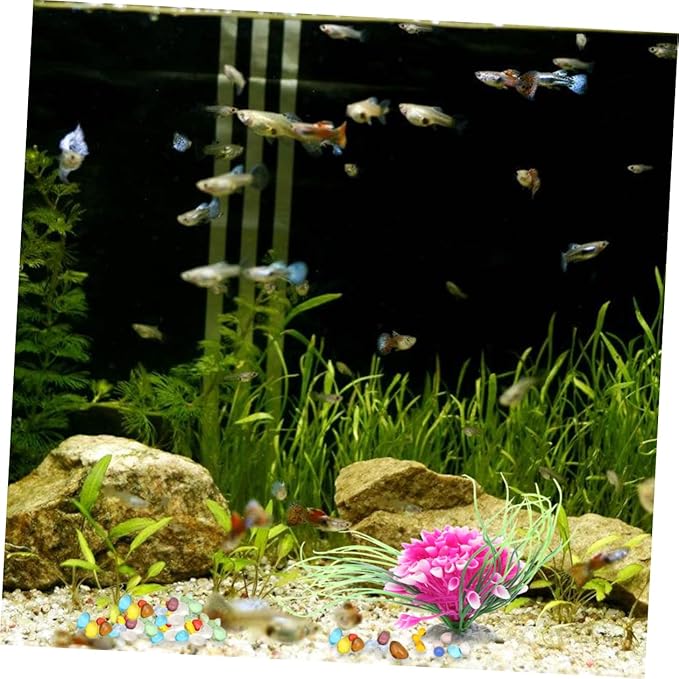 BESPORTBLE 500g Fish Tank Decorative Stones Glass Gravel Aquarium Sand for Fresh Saltwater Underwater Decor