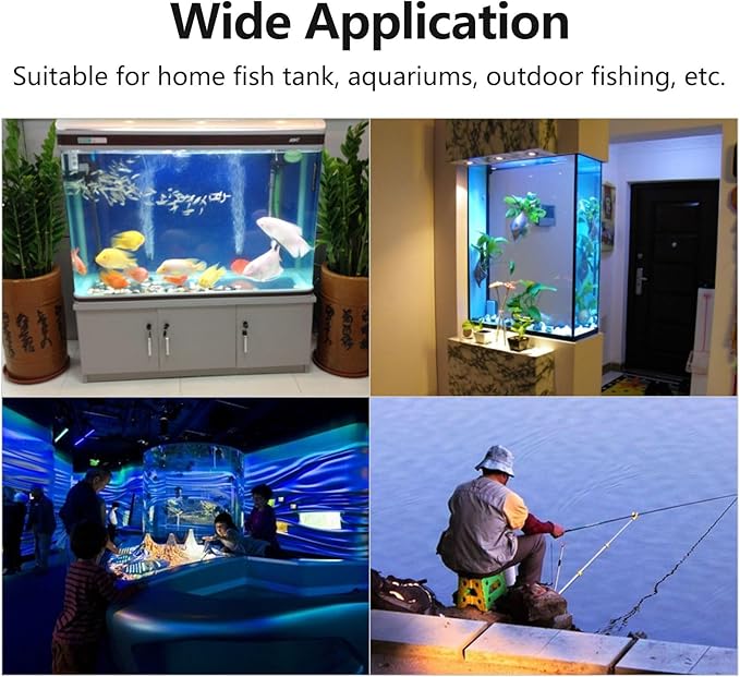 USB Aquarium Air Pump Silent Mini Oxygen Pump for Fish Tanks with Airline Tubing and Air Stone Home Fish Tank Accessories Plastic 8.5x3x3cm