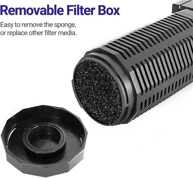Yaubay 18W Aquarium Internal Filter for 55-120 Gallon Tanks, Power Biochemical Sponge Fish Turtle Tank Filter with Aeration System, Silent Submersible Filters, 264 GPH
