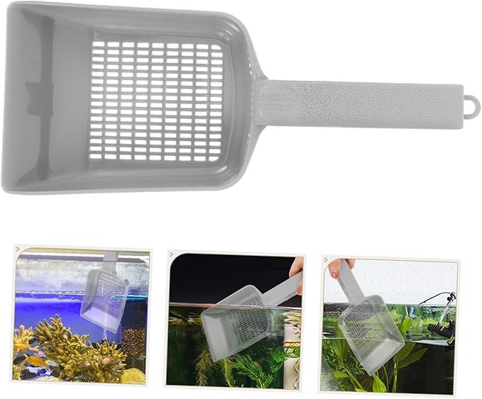 BESPORTBLE Multifunctional Fish Tank Sand Scoop with Drainage Aquarium Gravel Shovel for Easy Sediment Cleaning Essential Tool for Aquarium Maintenance