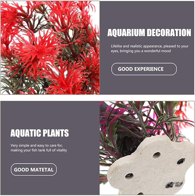iplusmile Fish Tank Landscaping Water Plants Plastic Plants Fish Tanks Accessories Fake Office Decorations Aquarium Decors
