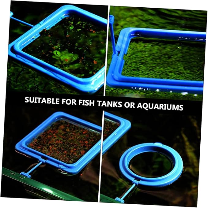 YARNOW 4pcs Automatic Fish Feeder Feeding Ring High Buoyancy Easy to Clean Wall Mountable Fashion Design