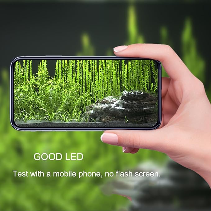 Carefree Fish Aquarium LED Light USB 5V1A RGBW 5730 Timmer 1~10Gal Fish Tank Clip Light 10 Brightness Levels 8W with USB Port (Include UL Certification Power Adapter)