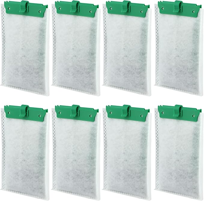 8 Pack Medium Replacement Filter Cartridges Compatible with Tetra Whisper Bio-Bag Filters for TetraFauna ReptoFilter 20 gallons (90 GPH) and Tetra Whisper Filters 10i/IQ10/PF10