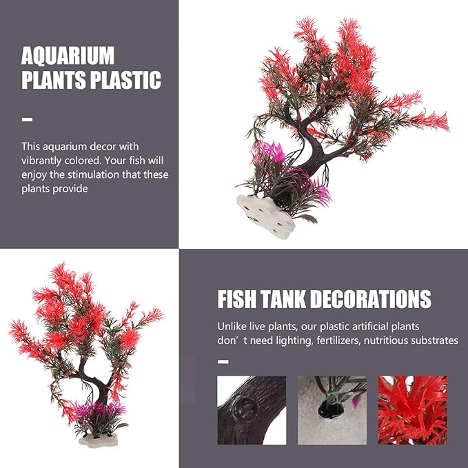 iplusmile Fish Tank Landscaping Water Plants Plastic Plants Fish Tanks Accessories Fake Office Decorations Aquarium Decors