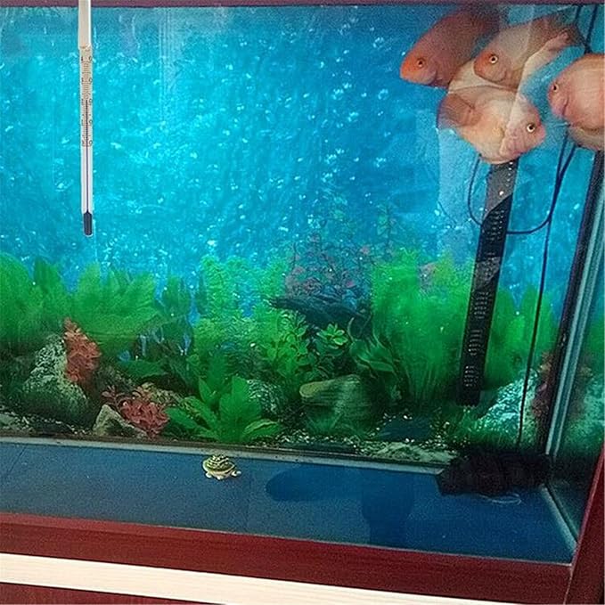 Fish Aquarium Liquid-in-Glass Thermometer Type Cane-Shape Thermometer Temperature Meter