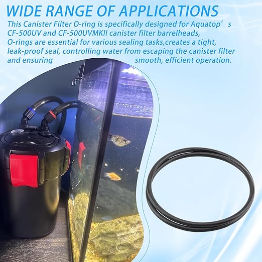 CF500UV Seal Ring for Canister Filters,Aquarium Filter Replacement Part for Aquatop’s CF-500UV & CF-500UVMKII Canister Filter Barrelheads