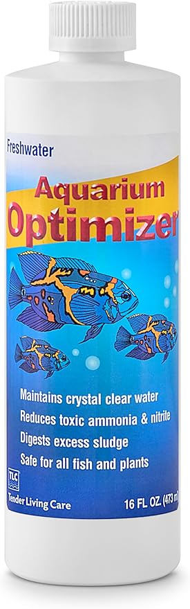 TLC Products, Freshwater Aquarium Optimizer, Aquarium Water Clarifier, Reduces Ammonia, 16 Fl Oz