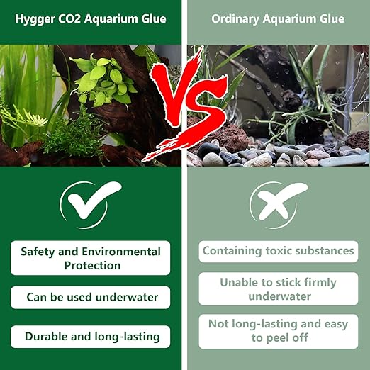 3 PCS Aquarium Glue, Clear Reef Glue for Plants, Rocks, Moss, Coral, Stone, and Wood, Suitable for Freshwater and Saltwater Aquascaping
