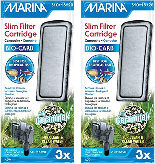 Marina Slim Filter Carbon Plus Ceramic Cartridge (6-Count)