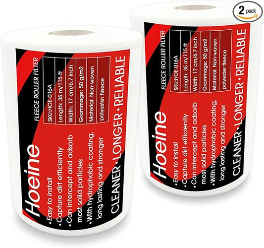 Replacement Fleece Roll for Red Sea 1200 Series Filter Systems, 115ft Quick-Change Dense Filter Media, Crystal Clear Aquarium Filtration (2 Packs)