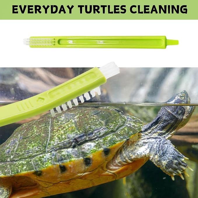 4Pcs Turtle Tortoise Cleaning Brush Remove Aquatic Mud Dirt & Contaminants from Tortoises Shells & Promoting Shell Health Turtle Tank Accessories Aquarium Cleaning Tools Kit (4 Pcs)