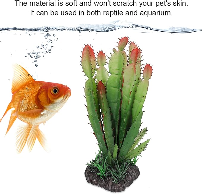 Reptile Habitats, Landscaping Plant Decoration Terrarium Decor Plastic Aquarium Artificial Plants for Aquarium Fish Reptile Terrarium