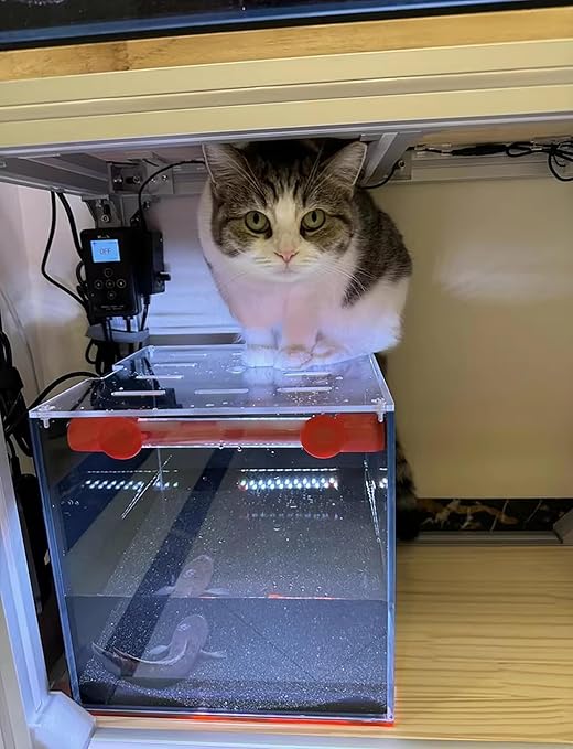 Clear Acrylic Aquarium Top Cover, Custom Terrarium Jumping Proof Hood - Avoid Cat Catching Fish, with Fresh Air Hole, Cut at Will(60x35CM/23.6x13.8in)