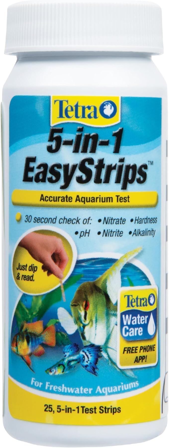 Tetra 5-in-1 Quick Dip Test Strips, 25-Pack (TK888W)