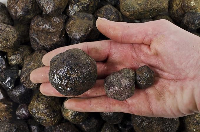 Fantasia Materials: 3 lbs Large Mud Garnet Rough Stones from India
