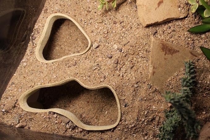 Aquarium/Terarrium Corner Cave Shelter, Burrowing Fish Tunnel Shelter with Sand Slope Design, Decor for Reptiles, Fish and Shrimp, Catfish, Shrimp and Small Aquatic Pets (Brown)