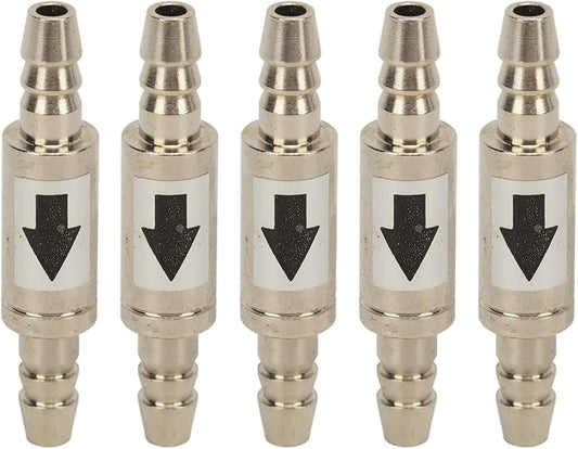 5pcs Check valve,1 Way Air Valve Aquarium Check Valve Pump valve Stainless Steel One Way Non Return Check Valve for Aquarium Co2 System Aquarium CO2 Diffuser