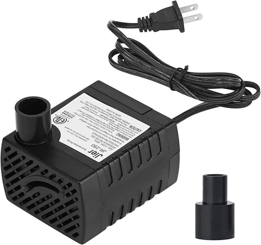40 GPH Mini Submersible Water Pump (3.2W 150L/H) for Water Feature, Aquariums, Fish Tank, Tabletop Fountain, Pet Fountain, Indoor or Outdoor Pond Fountain