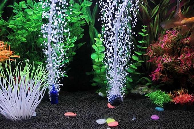 Aquarium Air Pump Accessories - Contains Airline Tubing, Air Stones, Check Valves, Control Valve, Connectors, Suction Cups